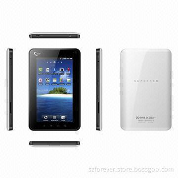 7-inch TFT LCD Screen Tablet PC with 800 x 480 (16:9) Resolution, 16M Colors
